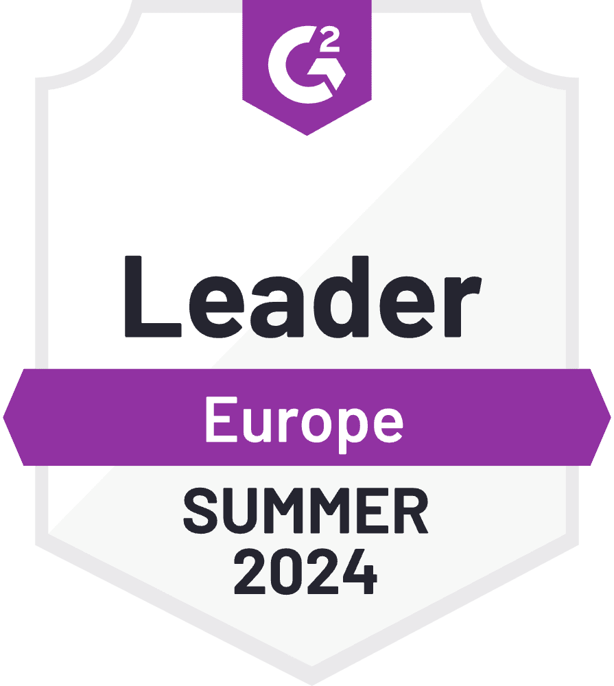 G2バッジ：Leader, Europe, Summer 2023