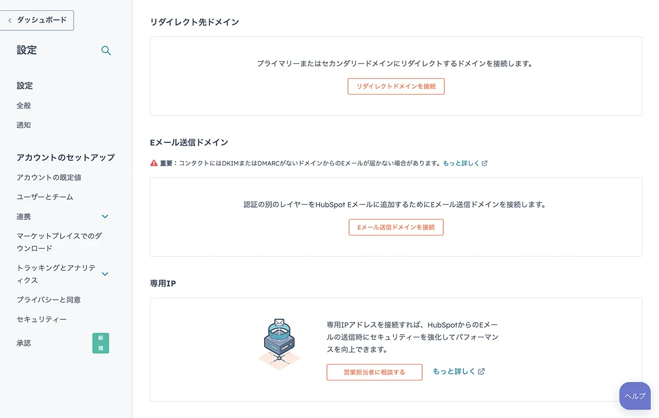 2つの異なるIPアドレスを表示したEメール配信ダッシュボードのスクリーンショット